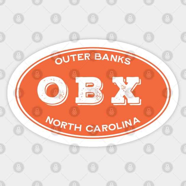 OBX Oval in Orange Sticker by YOPD Artist